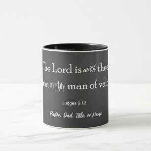 Personalised Mighty Man of Valour Bible Verse Mug