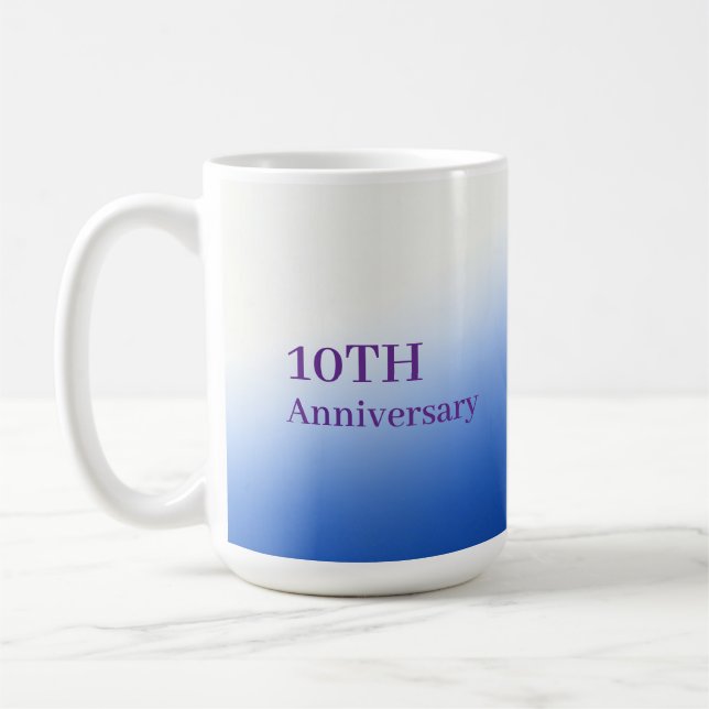 Personalised Milestone Anniversary Floral Gift Coffee Mug (Left)
