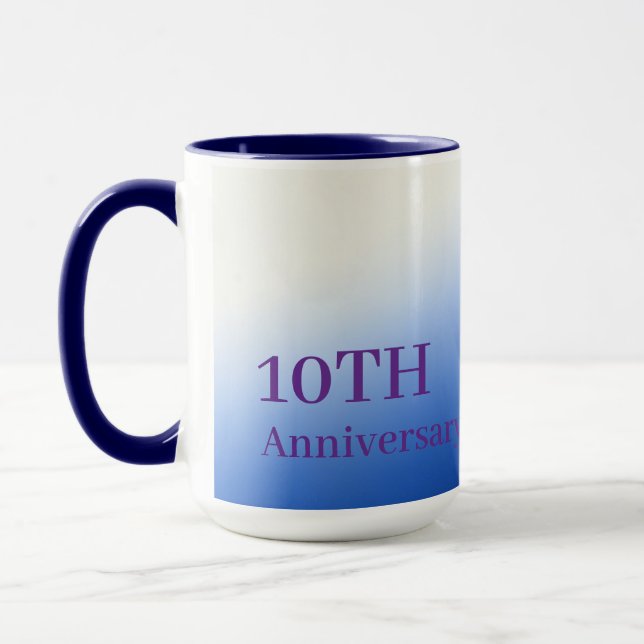 Personalised Milestone Anniversary Floral Gift Mug (Left)
