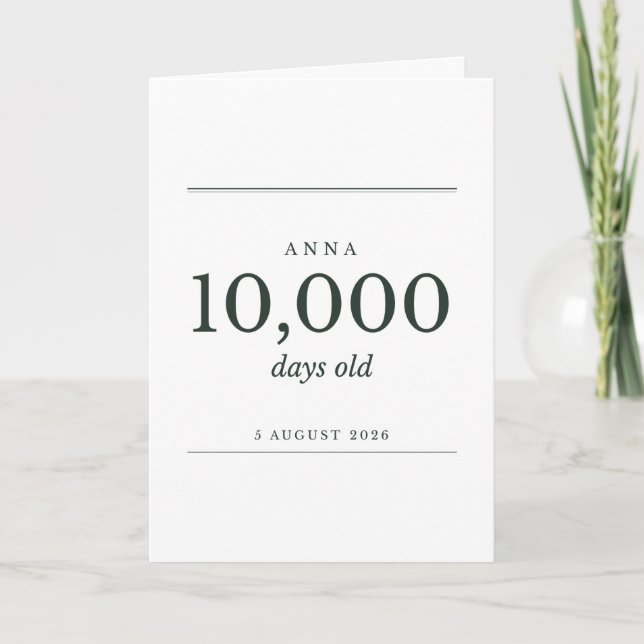 Personalised Milestone Card (Front)
