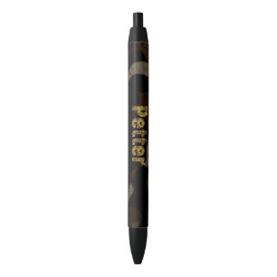 Personalised Military Camouflage Font Petter Black Ink Pen
