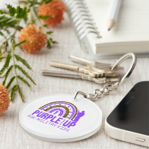 Personalised Military - Purple Up Military Child Key Ring