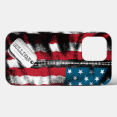 Personalised Military Soldier Dog Tags USA Flag Case-Mate iPhone Case (Back (Horizontal))