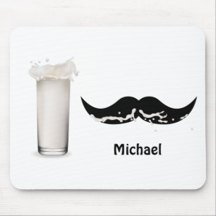 Personalised Milk Moustache Mouse Mat