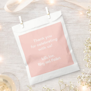 Personalised Millennial Pink Favour Bags