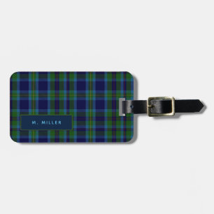 Personalised MILLER Tartan Mens Luggage Tag
