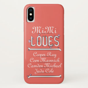 Personalised Mimi Loves Her 4 Grands iPhone X Case