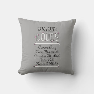 Personalised Mimi Loves Her Grands Cushion