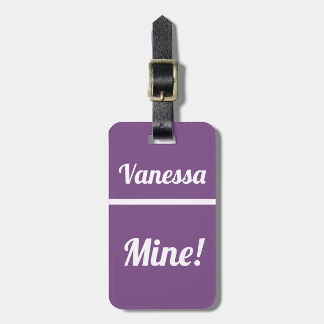 Personalised Mine | Funny Luggage Tag (Front Vertical)