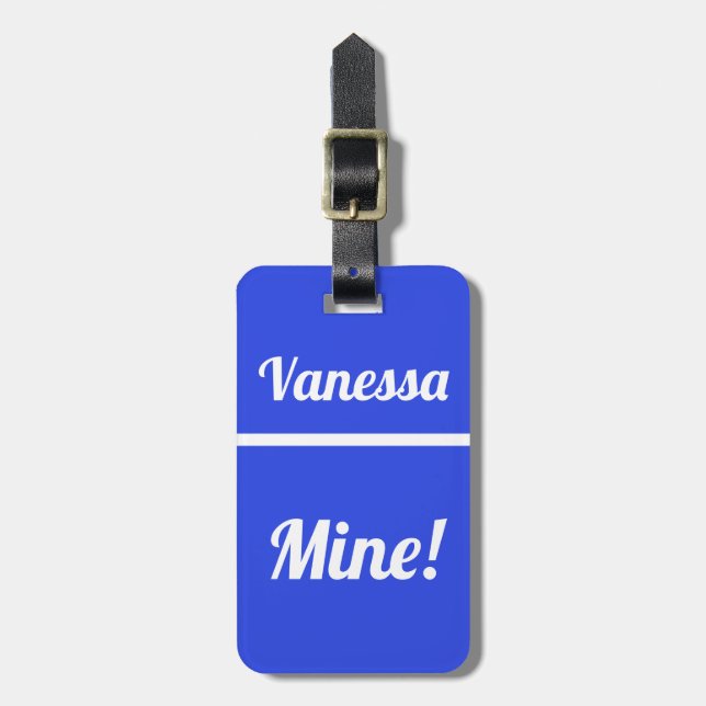 Personalised Mine | Funny Luggage Tag (Front Vertical)