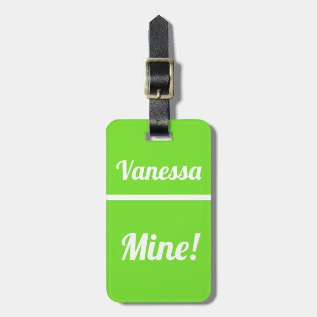 Personalised Mine | Funny Luggage Tag (Front Vertical)