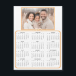 Personalised Mini 2025 Calendar | Family Photo<br><div class="desc">A cute little 2025 mini calendar to stick on your frig! Add your family photo and edit the text to put a holiday greeting in the personalise area. Background is pretty white and gold.</div>