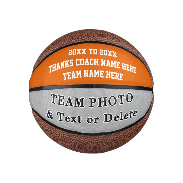 Personalised Mini Basketball Your Photo Text Colou (Front)