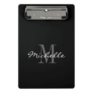Personalised mini clipboard with elegant monogram