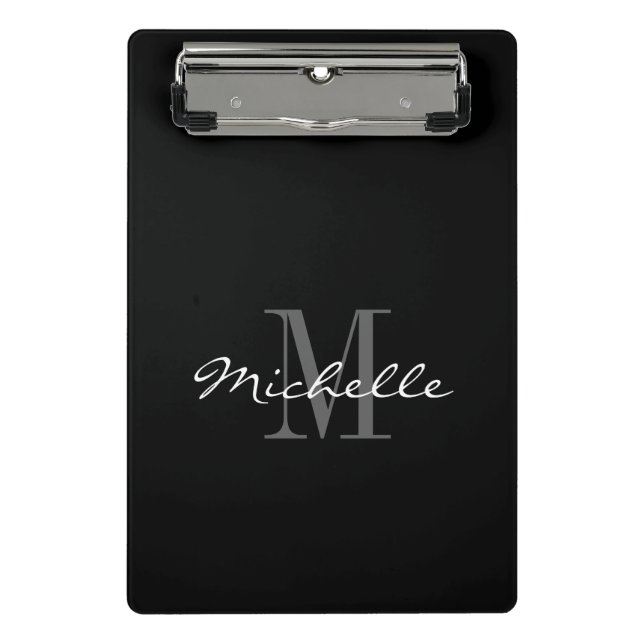 Personalised mini clipboard with elegant monogram (Front)