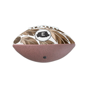 Personalised Mini Football – Boho Monogram Brown American Football