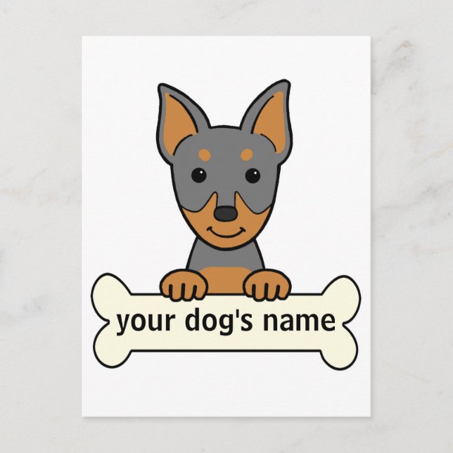Personalised Miniature Pinscher Postcard (Front)