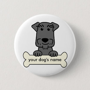 Personalised Miniature Schnauzer 6 Cm Round Badge