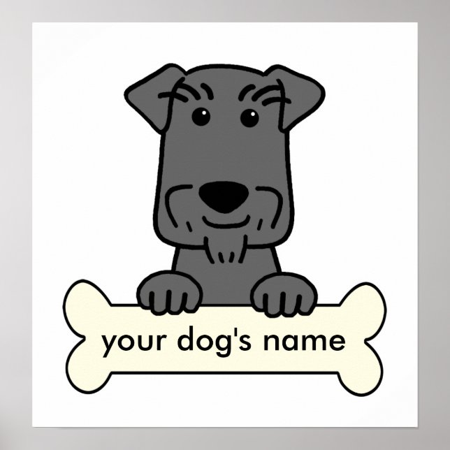 Personalised Miniature Schnauzer Poster (Front)