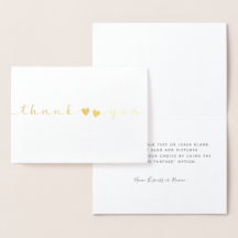 Personalised Minimal Modern Script White Thank You