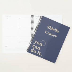 Personalised Minimal Monogram Motivational Planner