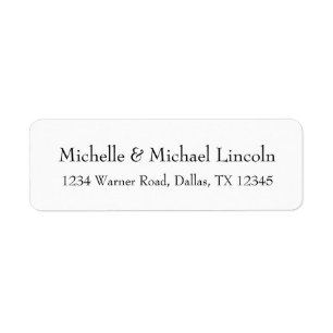 Personalised Minimalist B & W Address Labels