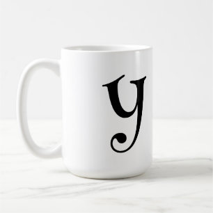 Personalised Minimalist Black & White  Coffee Mug