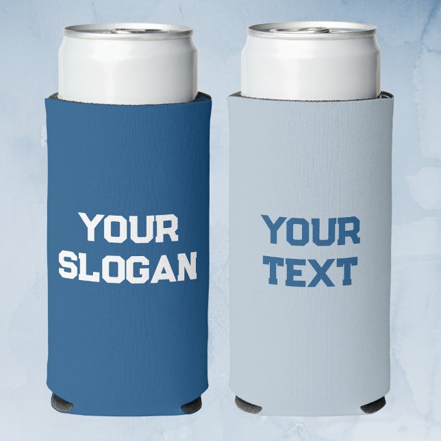 Personalised Minimalist Blue Colours  Seltzer Can Cooler (Personalized Minimalist Blue Colors Seltzer Can Cooler.
Just add your own text at the front & back.)