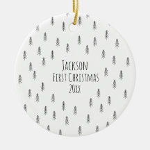 Personalised Minimalist Boho Baby Ornament