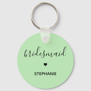 Personalised Minimalist Bridesmaid Custom Gifts Key Ring