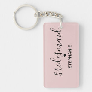 Personalised Minimalist Bridesmaid Custom Gifts Key Ring