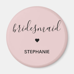Personalised Minimalist Bridesmaid Custom Gifts Magnet