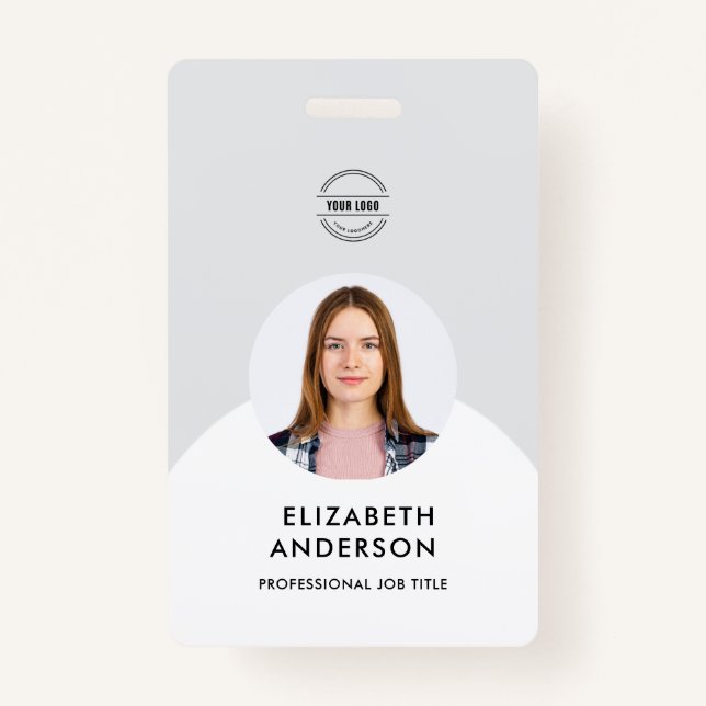 personalised Minimalist Business Employee  ID Badge (Front)