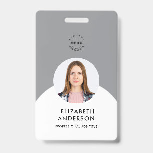 personalised Minimalist Business Employee  ID Badge