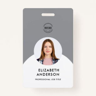 personalised Minimalist Business Employee ID Badge