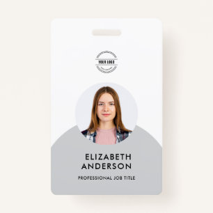 personalised Minimalist Business Employee ID Badge