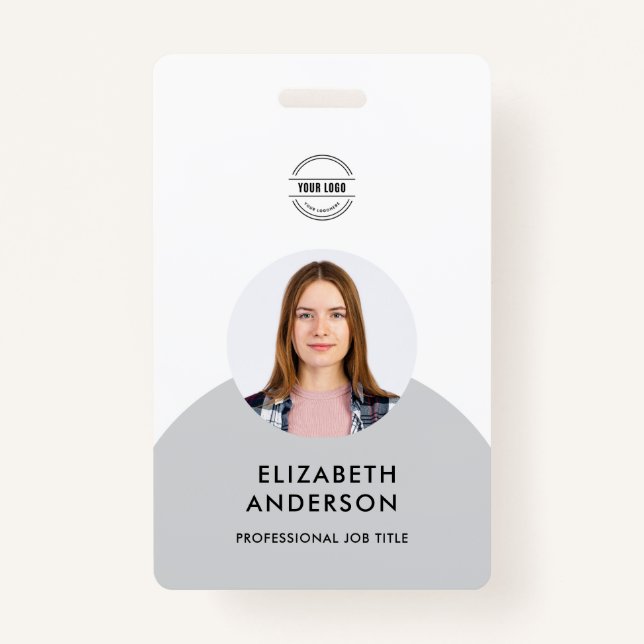 personalised Minimalist Business Employee  ID Badge (Front)