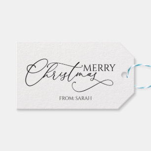 Personalised Minimalist Calligraphy Christmas Gift Tags