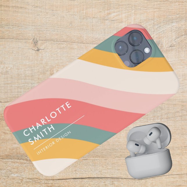 Personalised Minimalist Colour Wave  Case-Mate iPhone Case (Creator Uploaded)