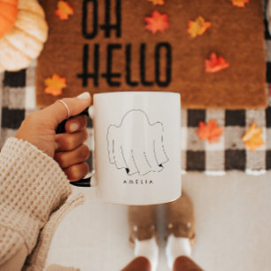 Personalised Minimalist Cute Halloween Mug