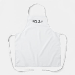 Personalised Minimalist Elegant White Thankful  Apron