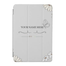 Personalised Minimalist Floral Butterfly iPad