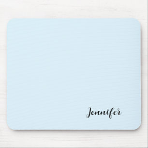 Personalised Minimalist Girly Pastel Blue Mouse Mat