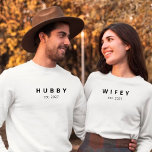 Personalised Minimalist  Hubby Year Established  Sweatshirt<br><div class="desc">Personalised Minimalist  Hubby Year Established</div>