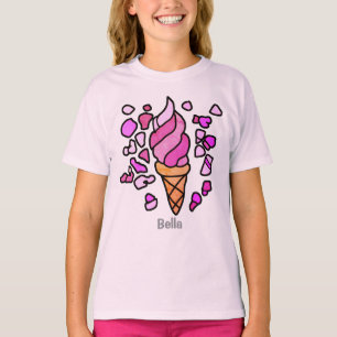 Personalised minimalist ice cream design T-Shirt