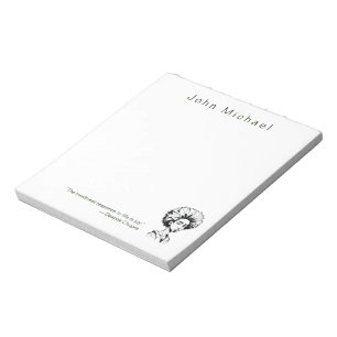 Personalised Minimalist Lineart  Notepad