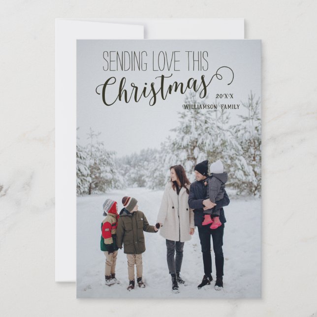 Personalised Minimalist Merry Christmas Card (Front)