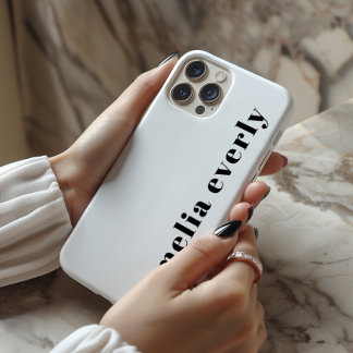 Personalised Minimalist Monochrome Case-Mate iPhone 15 Pro Case