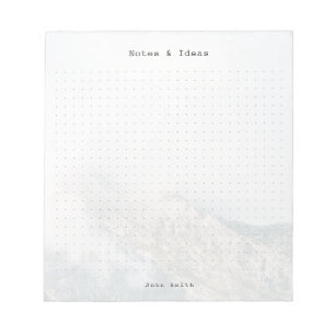 Personalised Minimalist Mountain Dot Grid Notepad