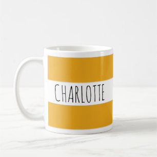 Personalised Minimalist Name Simple Monogram Style Coffee Mug